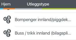 1. UTLEGG FRA APP Det har nå kommet en app som kan brukes i forbindelse med utfylling av reiseregning/utlegg.