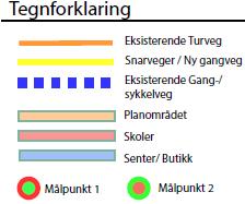 Mens boligarealene og ny skoletomt for Ytrebygda er vist i øst.