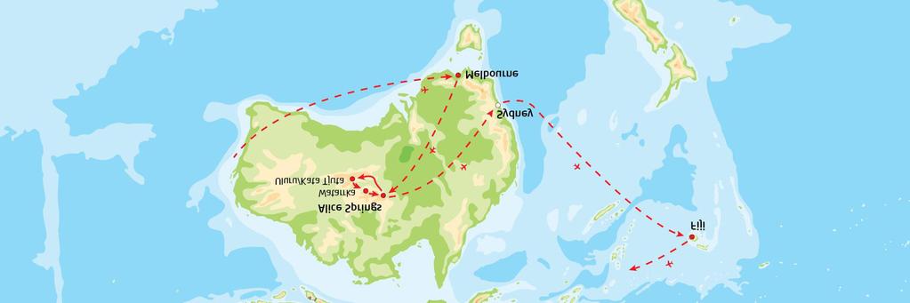 Dagsprogram Dag 1: Avreise fra Norge Reisen Down Under begynner og dere setter kursen mot Australia, med ankomst neste dag.