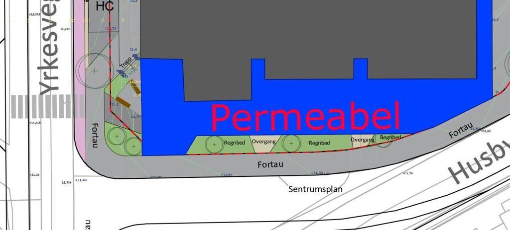 Stjørdal kommune har pålagt fordrøyning av overvann. Påslipp til kommunalt overvannsnett blir gjennom en DN110 PVC eller tilsvarende. Dette tilsvarer maks. 8 l/s.