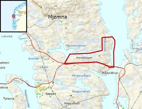 MJÅSUND NÆRINGSPARK Mjømna er ei øy på ca. 10,2 km 2 med rundt 60 faste innbyggarar i Gulen kommune, i luftlinje knappe 6 mil nord for Bergen (figur 1).