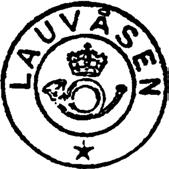 02.1949 status av brevhus II. Fra 01.07.1959 status av brevhus I. Brevhuset LAUVÅSEN ble lagt ned fra 01.08.1964. Stempel nr.