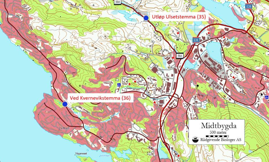 VASSOMRÅDE VEST Det vart hausten 2017 samla inn vassprøvar, begroingsalgar og botndyr frå til saman 10 punkt i elvar i vassområde Vest i Berge og Os kommune (tabell 61).