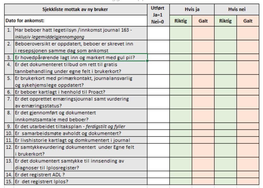 Sjekkliste