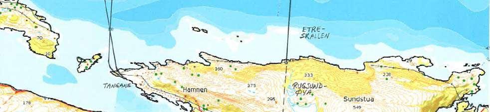 Denne kryssingen er et alternativ til tidligere utarbeidet skisseprosjekt over fjorden litt lenger vest, - mellom Tangane på Rugsundøy i sør og Biskjelneset i nord.