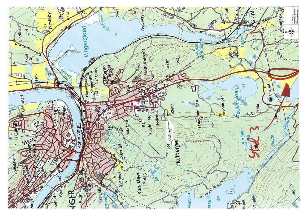 Strekning 3: Rv 2 Lierkrysset sør 3.1 Prosjektnummer: 105455. 3.2 Beliggenhet: Rv 2, hp 4, km 0,400 0,850.