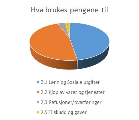 Administrasjonen legger i hvert møte i fellesrådet fram rapporter som viser utvikling i inntekter og