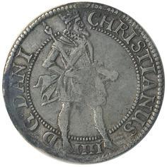 F 178 DANMARK. 1 Krone 1621 - Christian IV i kvalitet 1.