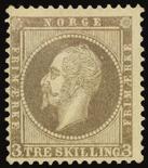 2 skilling Oscar pent stemplet Bergen 7.11.1860.