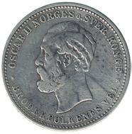24 2 kr 1900 (kanthakk) og 12 sk 1845 - begge i