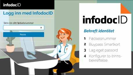 Infodoc Plenario-brukere må da ha Buypasskort, BankID-brikke eller smarttelefon for å kunne logge inn i Infodoc Plenario.