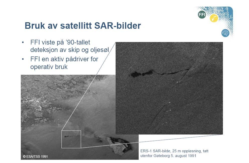 22 ret og kunne bestille tolkede satellittdata. Dette løste seg og FO/E hadde personell ved senteret i perioder, deltok i Senterets ressursgruppe og bestilte en del tolkede data.