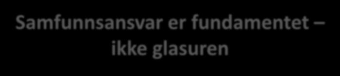 Samfunnsansvar er fundamentet ikke glasuren