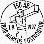 1997 150 ÅR 7800 POSTKONTOR Registrert brukt 1.9.1997 TK Stempel nr.