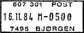 1969 BJØRGEN Innsendt?? Registrert brukt 15-7-67 KjA Stempel nr. 4 Type: I22N Fra gravør 28.10.1970 BJØRGEN Innsendt?