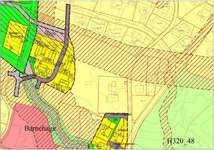 Planstatus og pågående planarbeid i nærområdet I kommuneplanens arealdel er planområdet avsatt til boligbebyggelse.