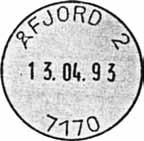 30 Type: I25N Utsendt?? ÅFJORD LP F Innsendt?? Registrert brukt 26.06.99 IWR Stempel nr.