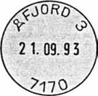 93 IWR Stempel nr. 32 Type: I24N Utsendt?? ÅFJORD 1 Innsendt?? Registrert brukt 09.01.