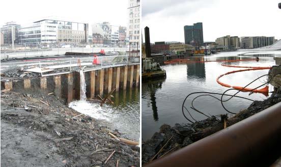 Havnelageret som viser konstruksjonsnummer er vist i vedlegg C, 2. Overskuddsvann fra byggegrop er i 2008 pumpet direkte til sjø.