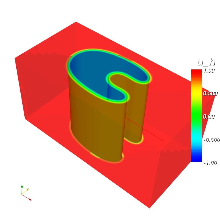 of the surface diusion model, topological changes problems with