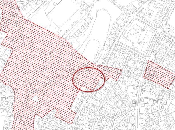 Status: Uaktuell/trukket Merknader: Planområdet markert med rød sirkel. 3.