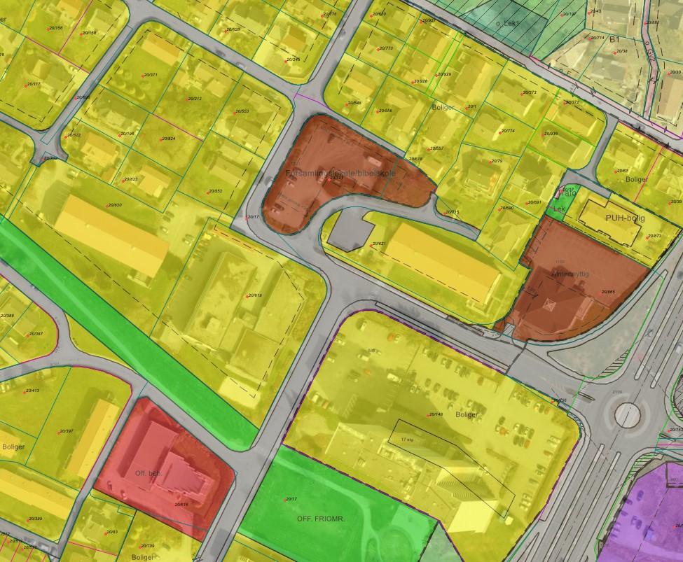 2. Forholdet til overordnede planer og retningslinjer og annet pågående planarbeid Kommuneplan Utsnitt fra kommuneplanen Utsnitt fra