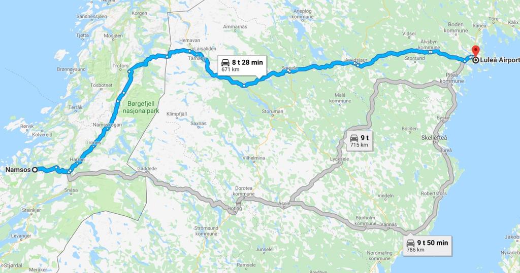 Fase 3: Planlegge og utvide Nordisk Hyperloop Testfasilitet ved Namsosbanen inn i Sverige og øst til Luleå. Ca:?