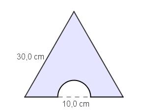 2.5.6 Figuren nedenfor viser en likesidet trekant med sider 30,0 cm.