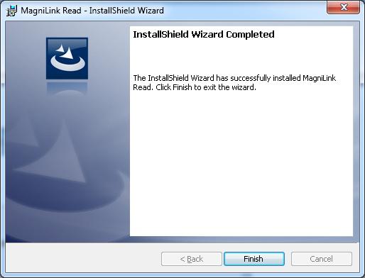 I dialogboksen "InstallShield Wizard Complete" klikker du på "Finish".