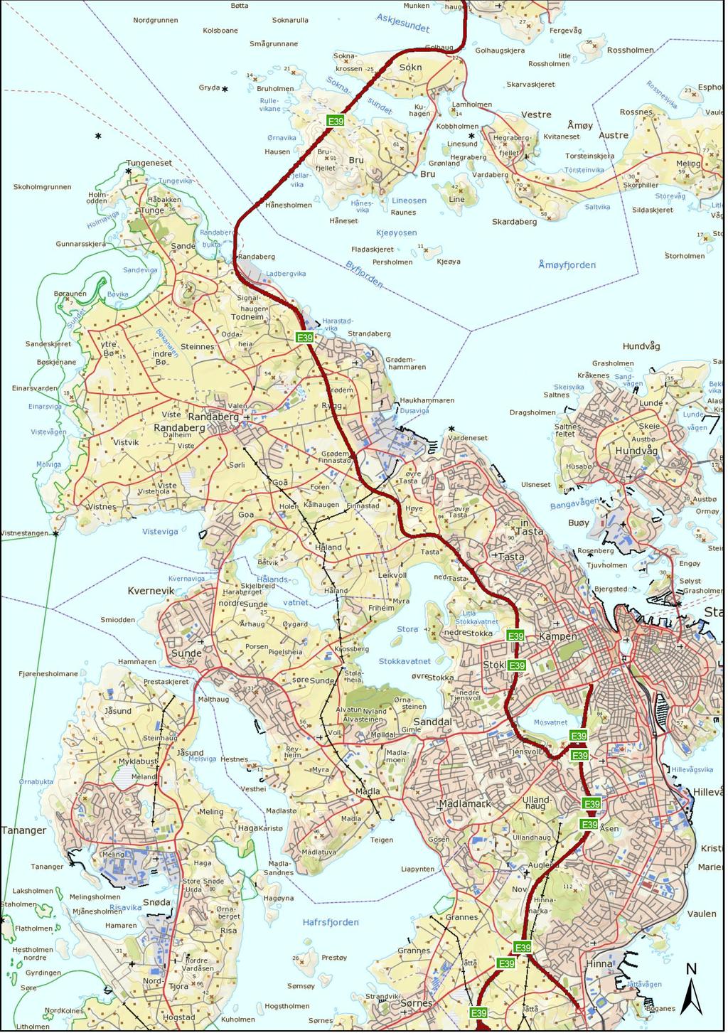 Lokal og regional utvikling 12 influensområde er vist på skissen under.