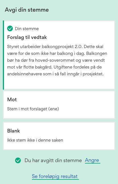 Om man eier flere seksjoner i et boligselskap, vil man ha flere stemmer.