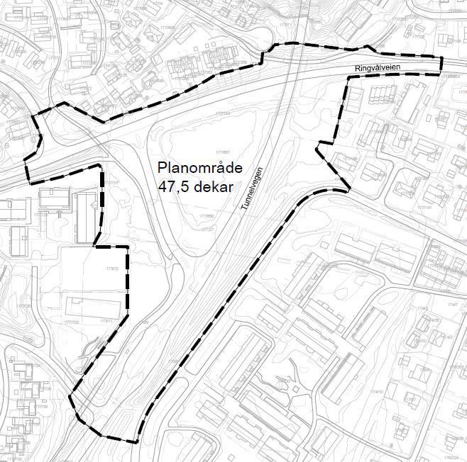 Planforslaget avviker fra reguleringsplanen ved å regulere en vegkobling langs østsiden av turvegen som kobler sammen Ringvålvegen og Tunellvegen.