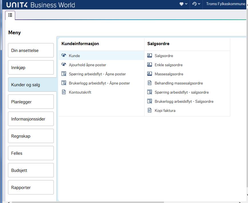 Innledning: Registrering/endring av enkle salgsordrer Denne rutinebeskrivelsen omhandler registrering og endring av enkle salgsordrer i Unit4 Web.