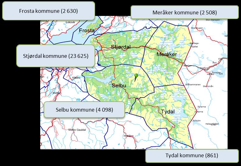 Værnesregionen 33 722 innbyggere Det er et betydelig