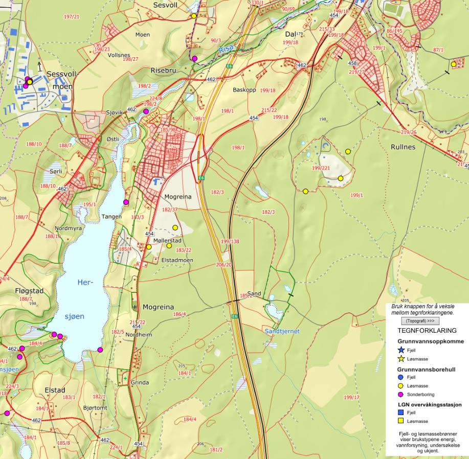 Side 9 av 9 Figur 4-5 NGUs Nasjonale grunnvannsdatabase