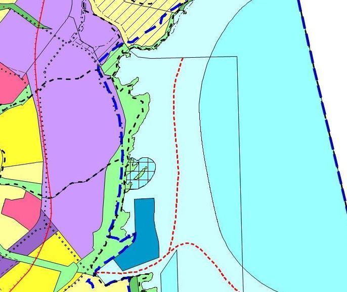 På land er det regulert til friluftsområder, og Lagmannsholmen som befinner seg i nærheten, er reservat for fossile forekomster. Planstatus Området er en del av Kommunedelplan 2 på Fornebu.