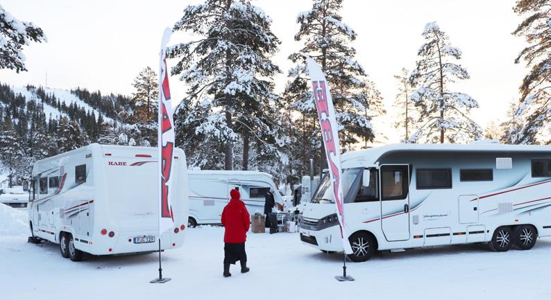 Som vanlig ble det mange trivelige samtaler med fornøyde KABE-eiere som kunne bekrefte at deres campingvogn eller bobil virkelig lever opp til forventningene når det gjelder bekvem vintercamping i