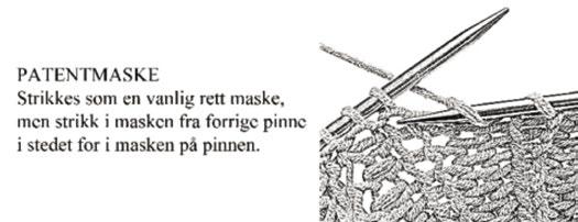 Skift til p nr 3 og strikk mønster etter diagram B (12 omganger, tell ut fra midt på benet hvor diagrammet begynner for valgt størrelse).