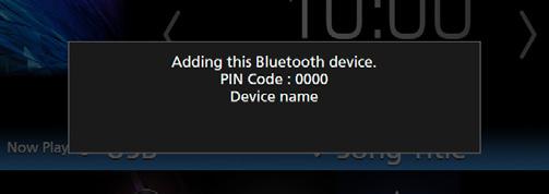 Bluetooth-styring Registrere Bluetooth-enheten Bluetooth-spilleren eller mobiltelefonen må registreres før Bluetooth-funksjonen kan benyttes. Du kan registrere opptil 0 Bluetooth-enheter.