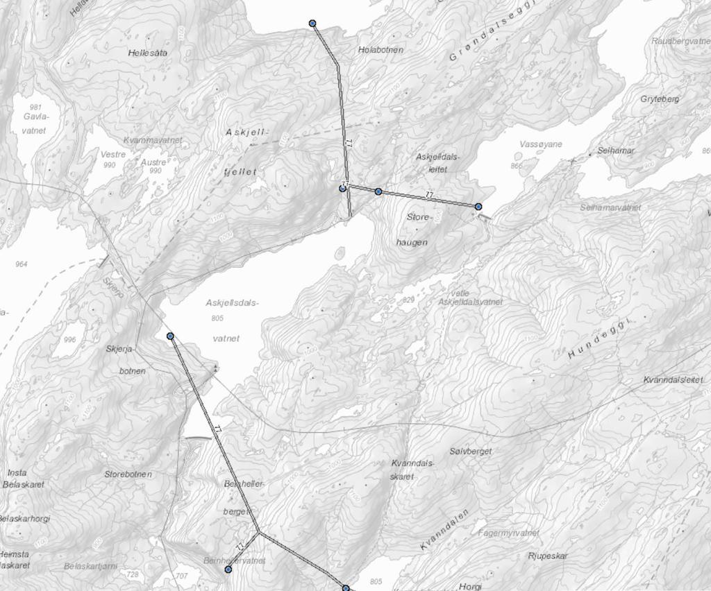 ASKJELLDALSVATNET OMRÅDEBESKRIVELSE Askjelldalsvatnet er et reguleringsmagasin i vannområdet Voss-Osterfjorden i Stølsheimen i Vaksdal kommune.