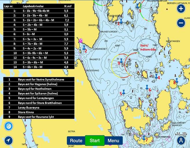 Vedlegg 1 Kartskisse, NOR-RATING, Benytt sjøkart Nr. 21 eller annet godkjent sjøkart for navigering og hold god klaring fra land! Her er merke possisjonene : Bøye 1 60. 17.132 005.09.994 Bøye 2-60.16.