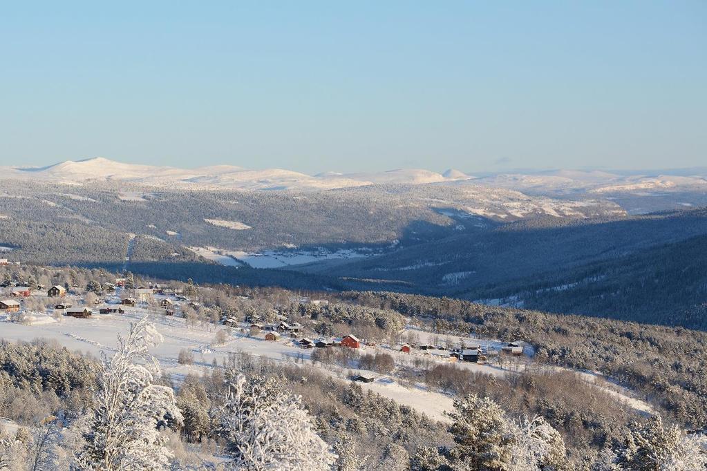 Køfrie skiløyper 1000 moh. med utsikt mot Jotunheimen (f.v.