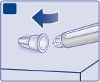 Hvordan oppdage en tett eller skadet nål Hvis 0 ikke vises i dosetelleren etter at du har trykket kontinuerlig på doseknappen kan du ha brukt en tett eller skadet nål.