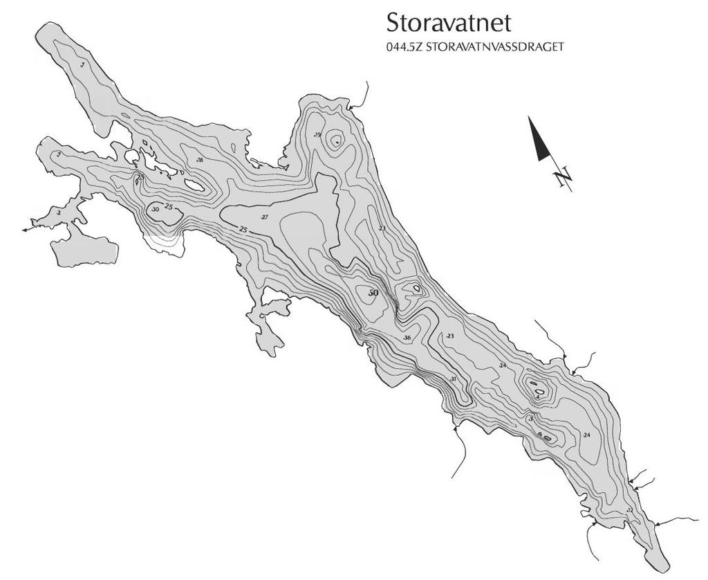 STORAVATNET Storavatnet er den største innsjøen i Fitjar kommune og på Stord med en overflate på 2,9 km 2 (figur 1).