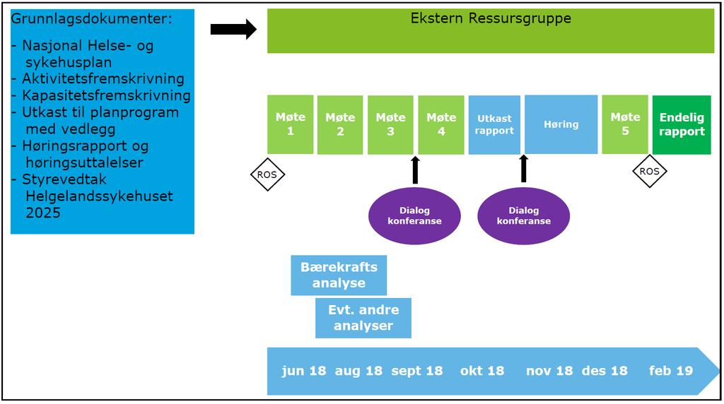 5. Strategi for gjennomføring av prosjektet Den eksterne ressursgruppen skal oppnå effektmålet og resultatmålene ved å bruke sine erfaringer, faglige kunnskap og kompetanse i de vurderingene som skal