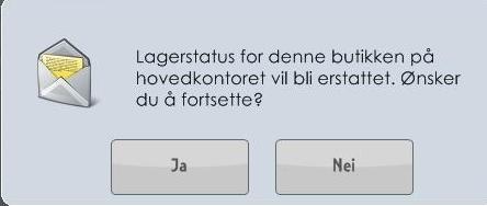 Når man har trykket på knappen ja, vil
