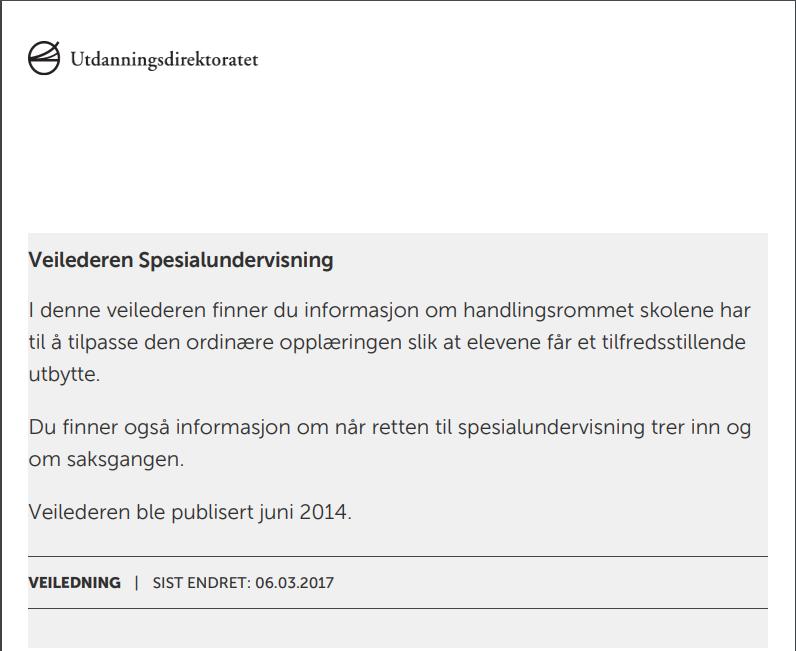 Elevar som ikkje ønsker spesialundervisning Eleven kan ha rett til spesialundervisning, men han/ ho har ikkje plikt til å motta spesialundervisning.
