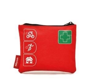 nr: 022528 Aktiv Kit 1, rød 38 Farge H: 12 cm B: 14,5 cm Trykkeflate H: 4 cm B:12 cm Active First Aid Pocket Active First Aid Pocket er en liten førstehjelpsveske som består av det helt nødvendige
