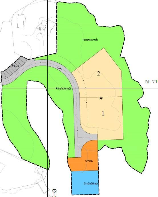 Utsnitt gjengis nedenfor. Området som omreguleres er markert med rødt. Utsnitt fra gjeldende plan. Området som omreguleres er markert med rødt. Utsnitt fra forslag til ny plan; del av Hytteområde Bergsnov- Fjellseng Hyttetomtene nr.