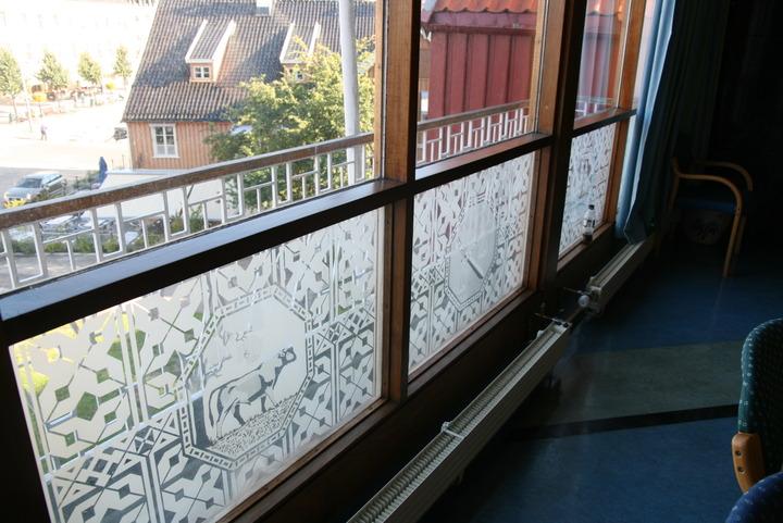 Dekorerte vindusflater i den tidligere